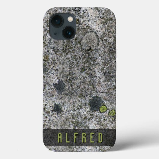 Ruwe Geologie Granite Rock Texture Custom Name iPh Case-Mate iPhone Case (Achterkant)