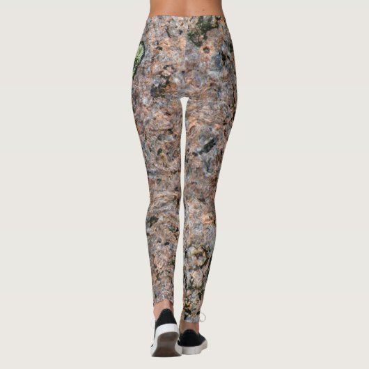 Ruwe Geologie Neutrale Rock Textuur met Moss Leggings (Achterkant)