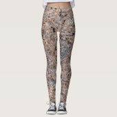 Ruwe Geologie Neutrale Rock Textuur met Moss Leggings (Voorkant)