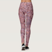 Ruwe Geologie Neutrale Roze Rock Textuur Leggings (Achterkant)