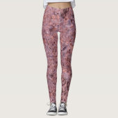 Ruwe Geologie Neutrale Roze Rock Textuur Leggings (Voorkant)