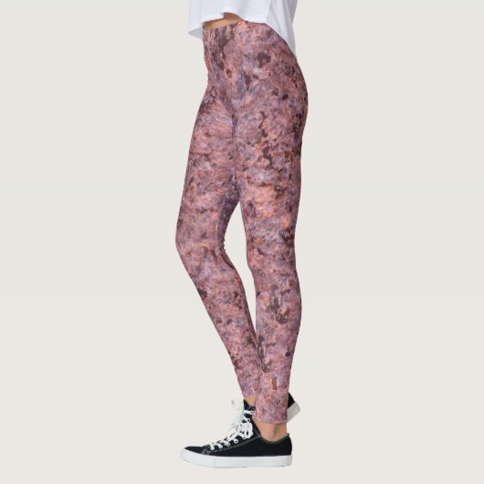 Ruwe Geologie Neutrale Roze Rock Textuur Leggings (Links)