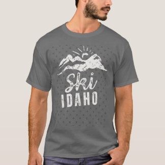 Ruwe Geschaafde Ski Idaho T-shirt