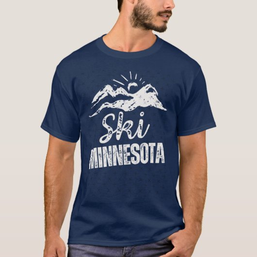 Ruwe Geschaafde Ski Minnesota T-shirt (Voorkant)