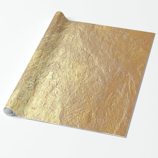 Ruwe getextureerde Gold Stone Cadeaupapier (Uitgerold)