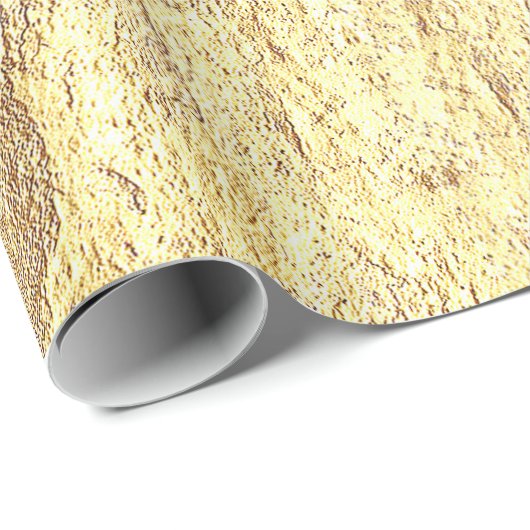 Ruwe getextureerde Gold Stone Cadeaupapier (Rol Hoek)