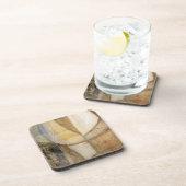 Ruwe getextureerde verf van aardtoon bier onderzetter (Rechterzijde)