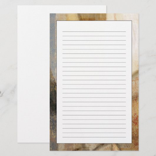 Ruwe getextureerde verf van aardtoon briefpapier (Voorkant / Achterkant)