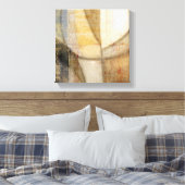 Ruwe getextureerde verf van aardtoon canvas afdruk (Insitu (Slaapkamer))