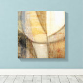 Ruwe getextureerde verf van aardtoon canvas afdruk (Insitu (Houten vloer))