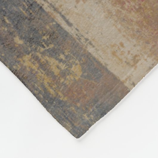 Ruwe getextureerde verf van aardtoon fleece deken (Hoek)