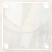 Ruwe getextureerde verf van aardtoon glazen onderzetter (Achterkant)