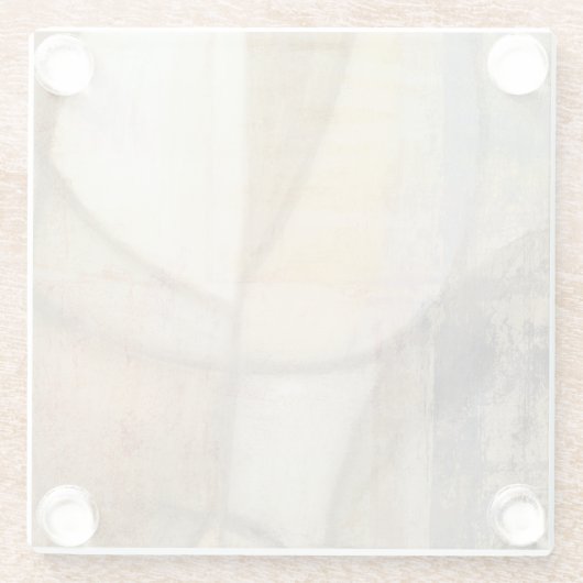 Ruwe getextureerde verf van aardtoon glazen onderzetter (Achterkant)