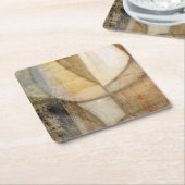 Ruwe getextureerde verf van aardtoon kartonnen onderzetters (Schuin)