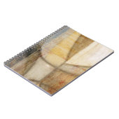 Ruwe getextureerde verf van aardtoon notitieboek (Linkerzijde)