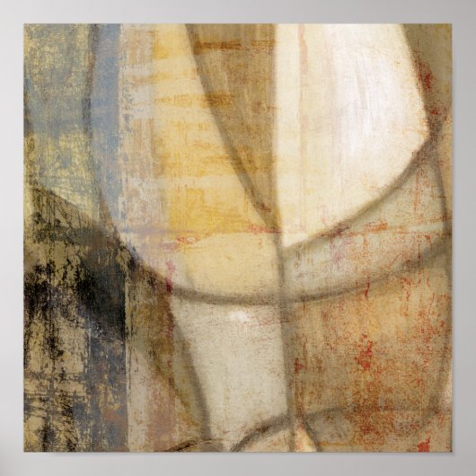 Ruwe getextureerde verf van aardtoon poster (Voorkant)