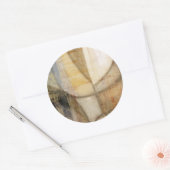 Ruwe getextureerde verf van aardtoon ronde sticker (Envelop)