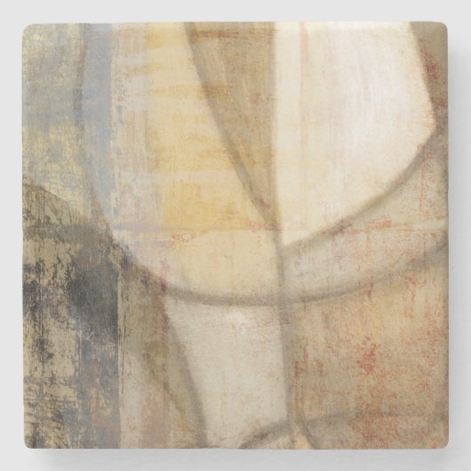 Ruwe getextureerde verf van aardtoon stenen onderzetter (Voorkant)