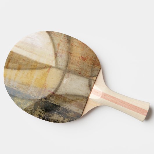 Ruwe getextureerde verf van aardtoon tafeltennisbatje (Zijkant)