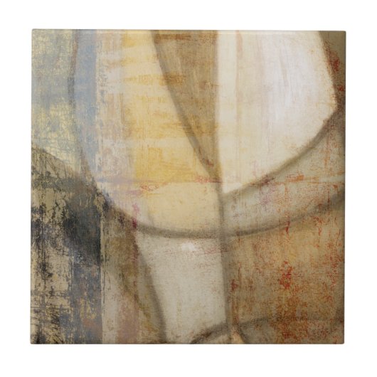 Ruwe getextureerde verf van aardtoon tegeltje (Voorkant)