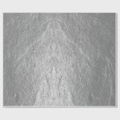 Ruwe getextureerde zilvervoetsteen cadeaupapier (Vlak)