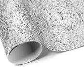 Ruwe getextureerde zilvervoetsteen cadeaupapier (Rol Hoek)