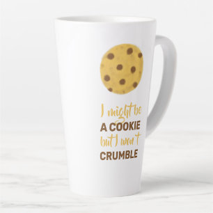 Ruwe gezegde met koekjes latte mok