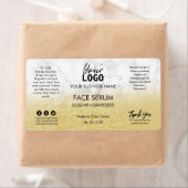 Ruwe goud op marmer Face Serum Etiket (Insitu)