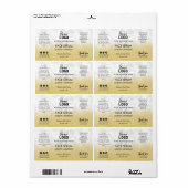 Ruwe goud op marmer Face Serum Etiket (Full Sheet)