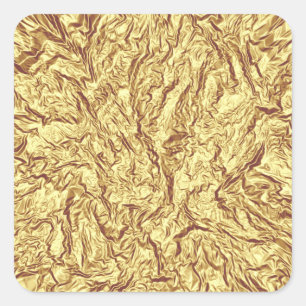 Ruwe goud vierkante sticker