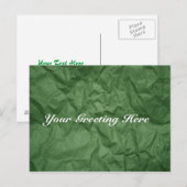 Ruwe groenboek Textuur Lege Briefkaart (Voorkant / Achterkant)