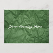 Ruwe groenboek Textuur Lege Briefkaart (Voorkant)