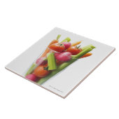 Ruwe groenteschudden tegeltje (Zijkant)