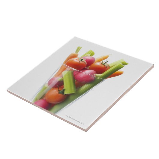 Ruwe groenteschudden tegeltje (Zijkant)