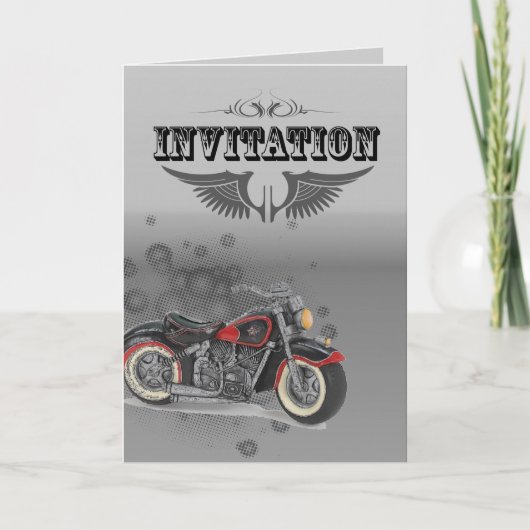 Ruwe grunge Motorfiets Biker Bruiloft Bedankkaart (Voorkant)
