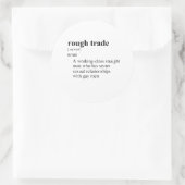 Ruwe handel ronde sticker (Tas)