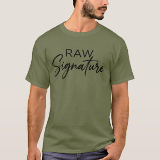 Ruwe handtekening Artistiek logo T-shirt