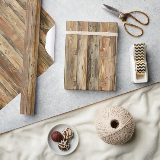 Ruwe houten planken inpakpapier roll (Crafts)
