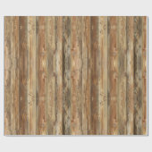 Ruwe houten planken inpakpapier roll (Vlak)