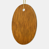 Ruwe Houtnerf Achtergrond - Goud Keramisch Ornament (Links)