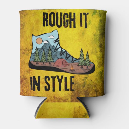 Ruwe in een stijlvolle Camping Life Blikjeskoeler (Voorkant)