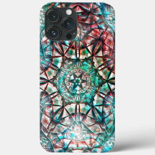 Ruwe kaleidoscoop in verbrande cyaan door rode sla Case-Mate iPhone case