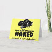 Ruwe kip feestdagen kaart (Achterkant)