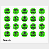 Ruwe kip ronde sticker (Vel)