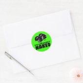 Ruwe kip ronde sticker (Envelop)