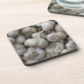 Ruwe knoflook voor gezonde voeding onderzetter (Linkerzijde)