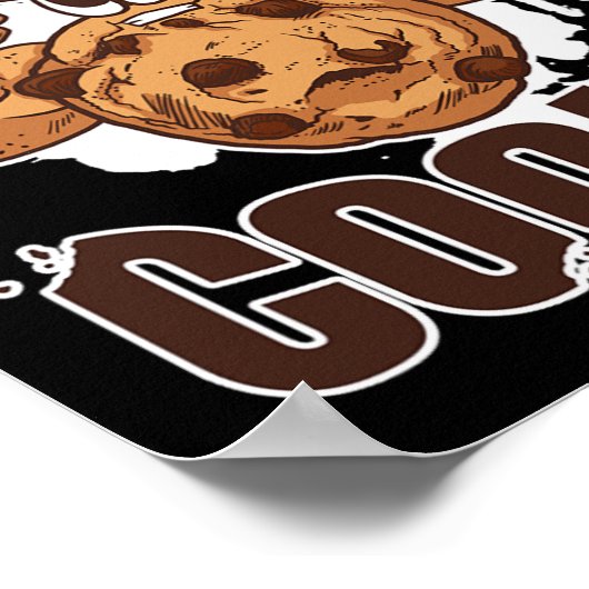 Ruwe koekjeskoekjes voor voedselbereiding poster (Hoek)