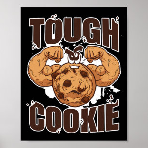 Ruwe koekjeskoekjes voor voedselbereiding poster