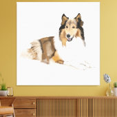 Ruwe, Langharige Collie Canvas Afdruk (Insitu (Woonkamer))