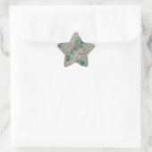 Ruwe lentegroontextuur ster sticker (Tas)